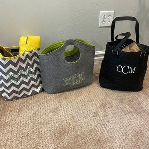 Assorted Cotton Hobos/Tote Bags - CCM/CMC monogram